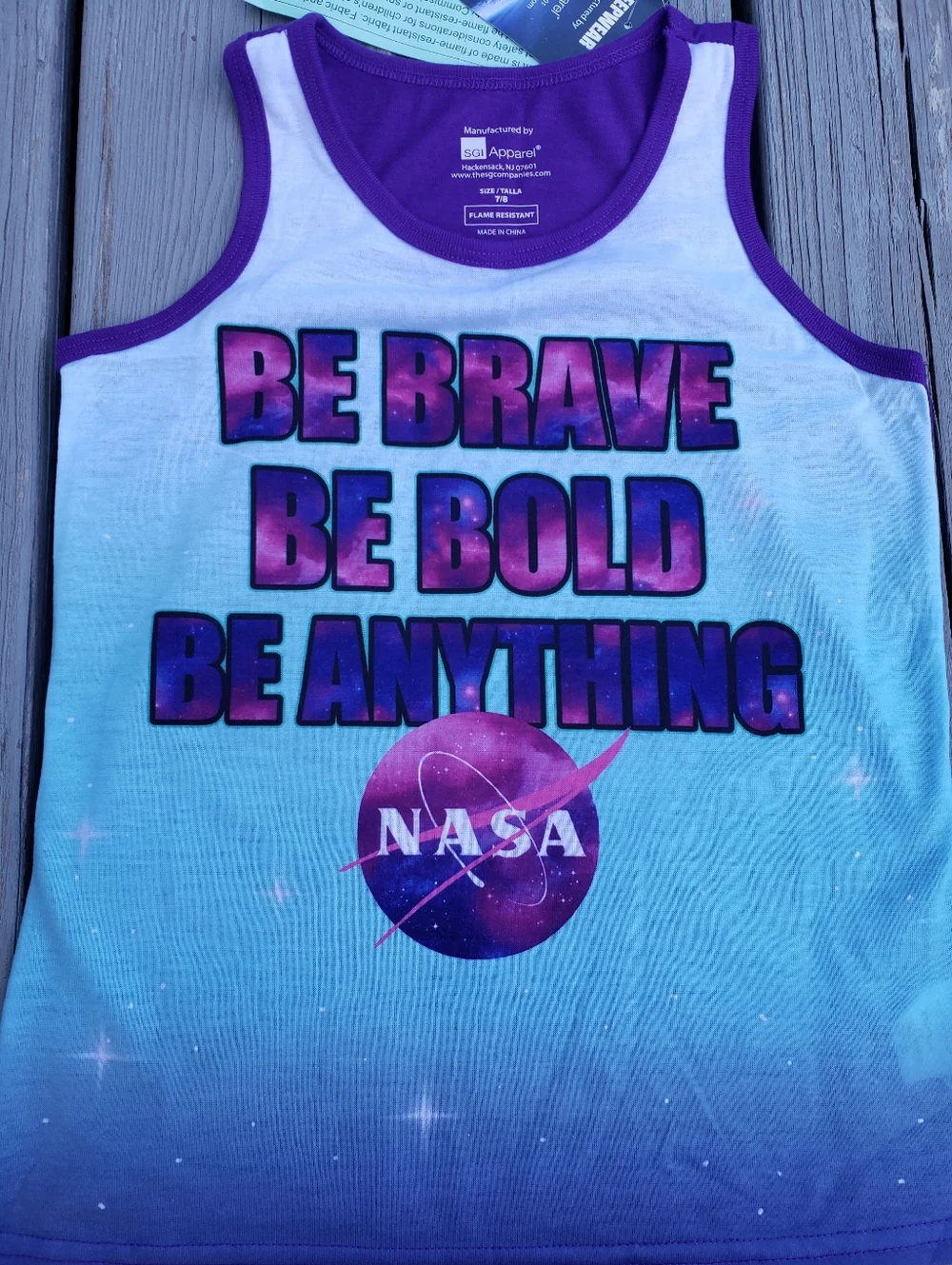 NASA Girls Galaxy Tie Dye Print 2 Pc Sleepwear Set Size 7/8
